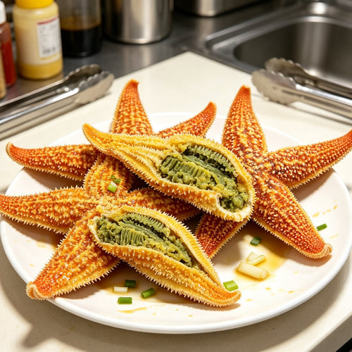 Fresh Sea Stars Split for Steaming