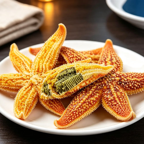 Fresh Sea Stars Split for Steaming