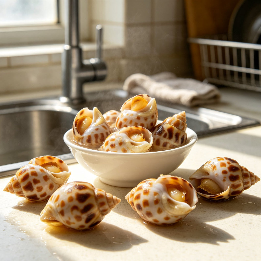 Fresh Spotted Babylon Sea Snails
